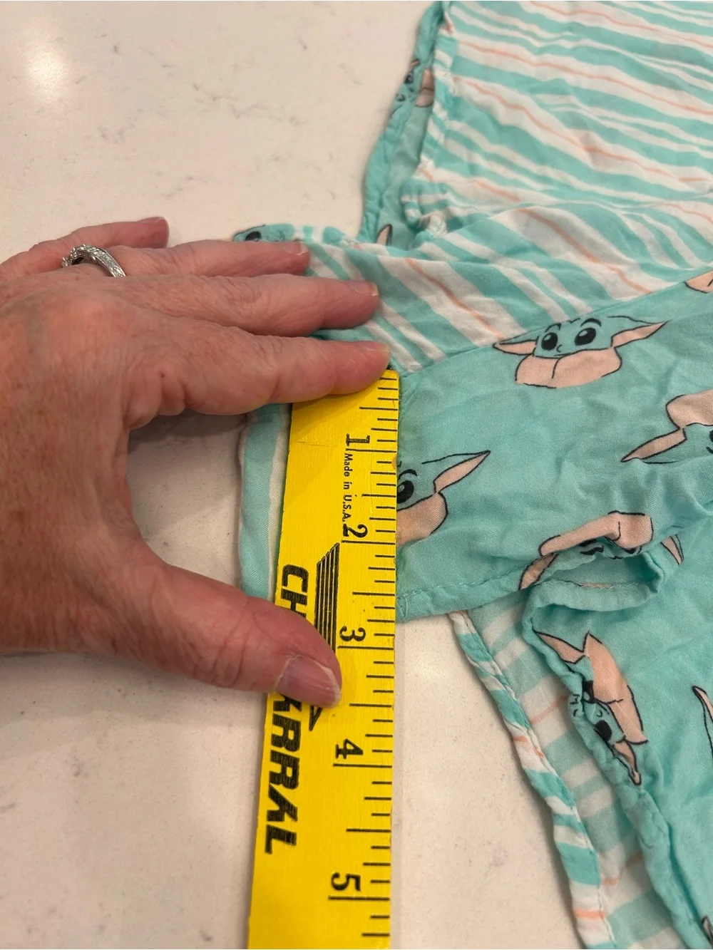 Turquoise Striped & Printed Sleep Shorts - Picture 10 of 10